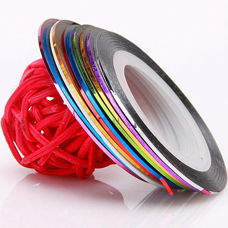 Striping Tape Nail - 10 rollen 1 mm Nail Art