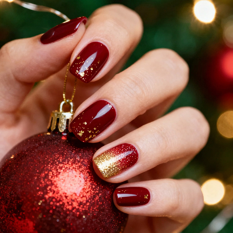 Nail Art Red Wine - 24 stuks wijnrode full cover nageltips,