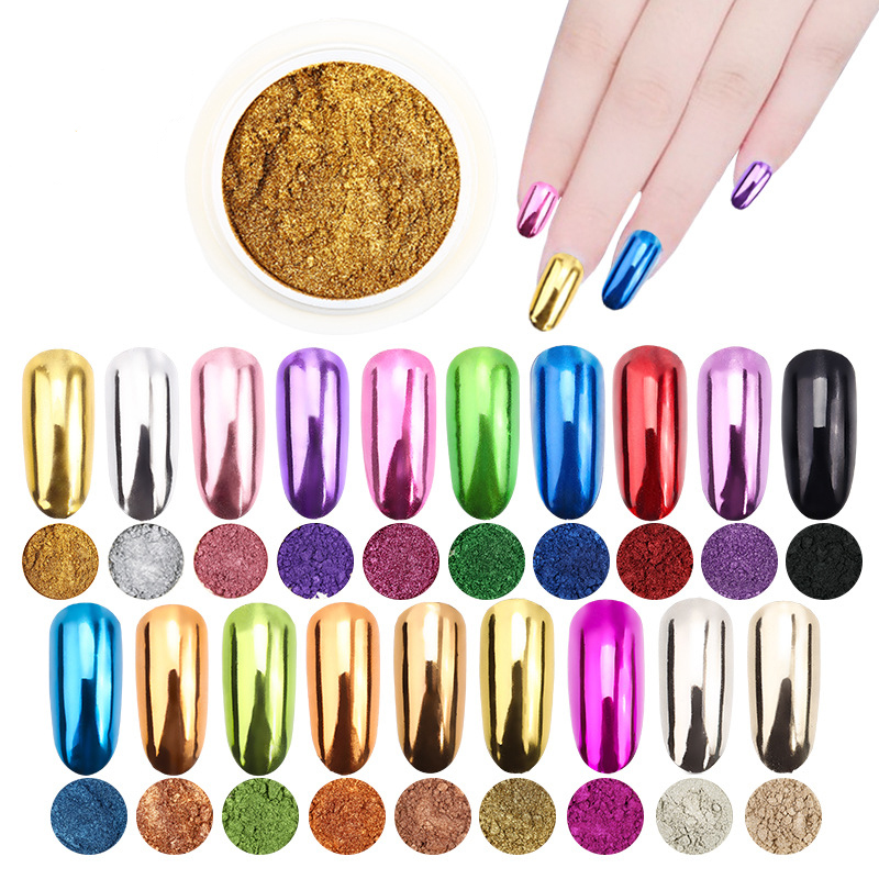 Dip Powder Nail - 1Pc 19 Kleuren Nail Glitter Spiegel