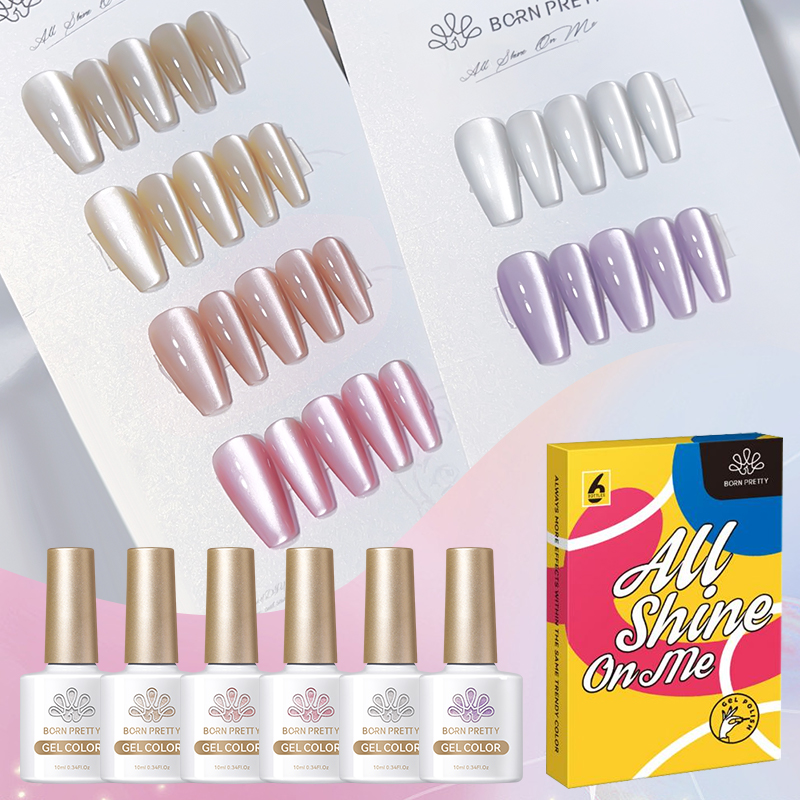 Dip Powder Nail - BORN PRETTY 6-delige Moonlight Cat Magnetische