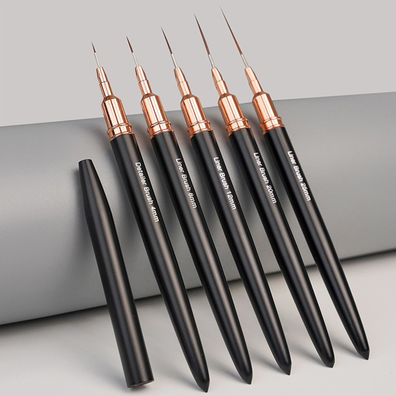 Nail Fan Brush - # 5 stks/set Professionele Nail Art
