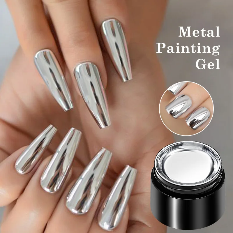 Nail Art Chrome - 8ml Metallic Schilderen Gel Nagellak Chroom