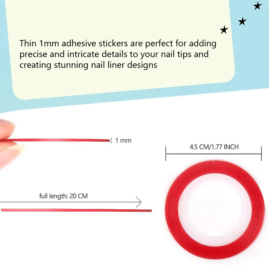 10 rollen 1 mm Nail Art Stripi - Striping Tape Nail recensie en prijs