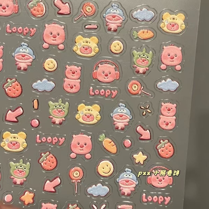 Loopy 3D reliëfsticker, transp - Nail Art Design recensie en prijs