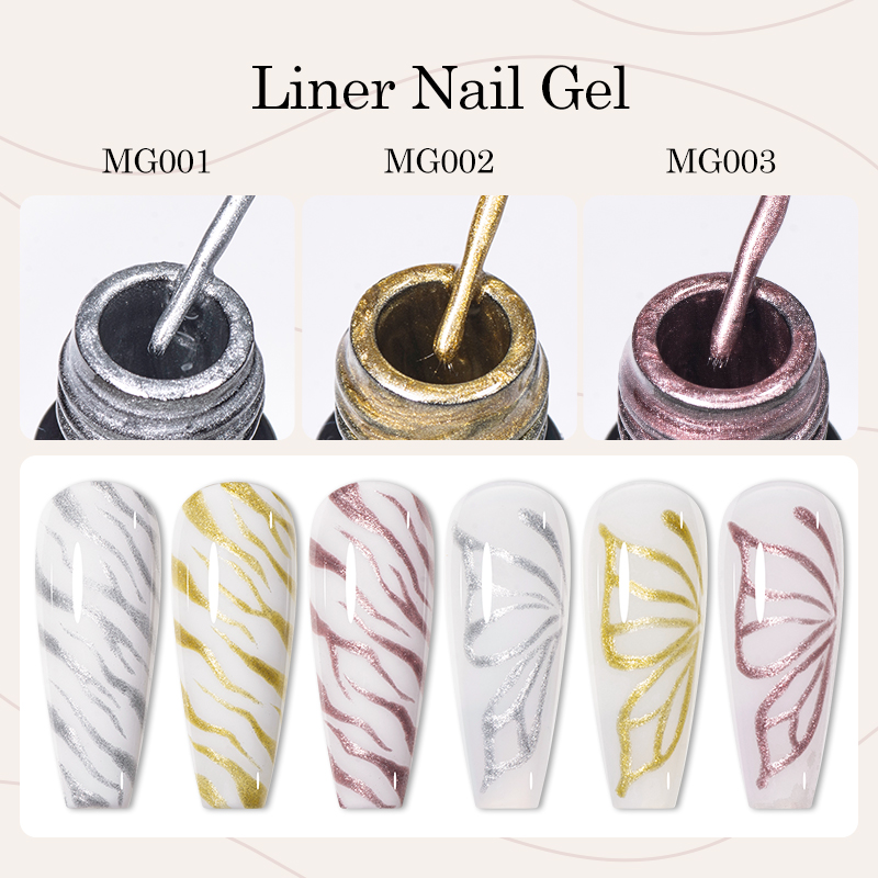 3-delige set 5ml metallic gel  - Nail Art Chrome recensie en prijs