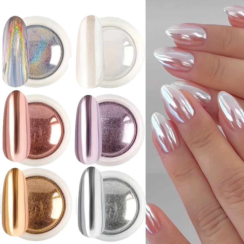 6 stuks chroom spiegelwit nage - Dip Powder Nail recensie en prijs