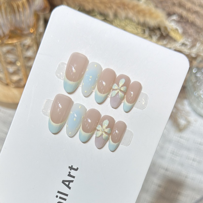 10 stuks eenvoudige blauwe Fra - Nail Art Oval recensie en prijs