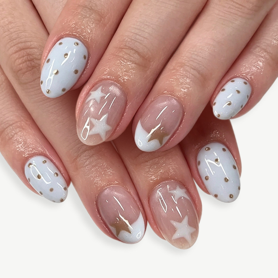 24 stuks pentagram opzetnagels - Nail Art Oval recensie en prijs