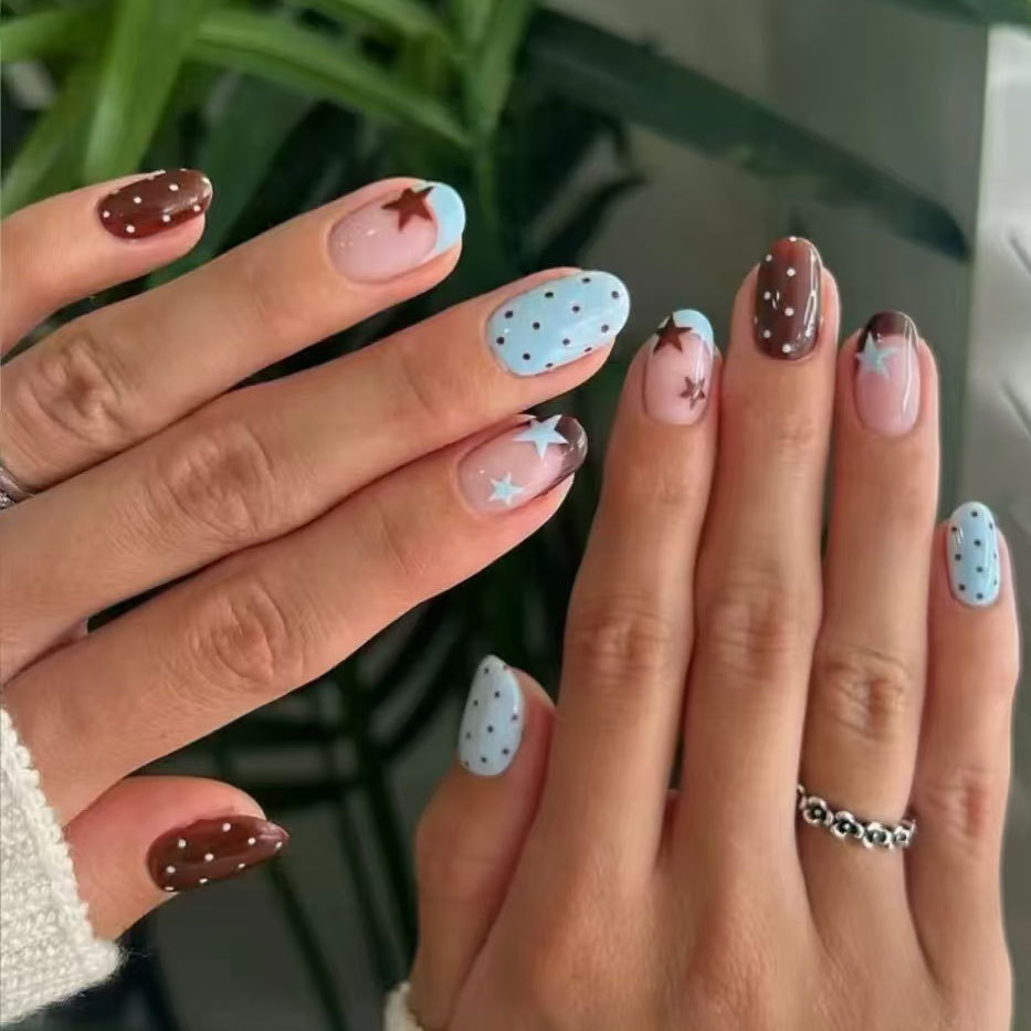 24 stuks pentagram opzetnagels - Nail Art Oval recensie en prijs