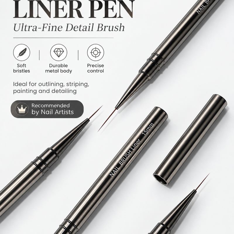 Ultrafijne nagellijnborstel 6- - Nail Fan Brush recensie en prijs