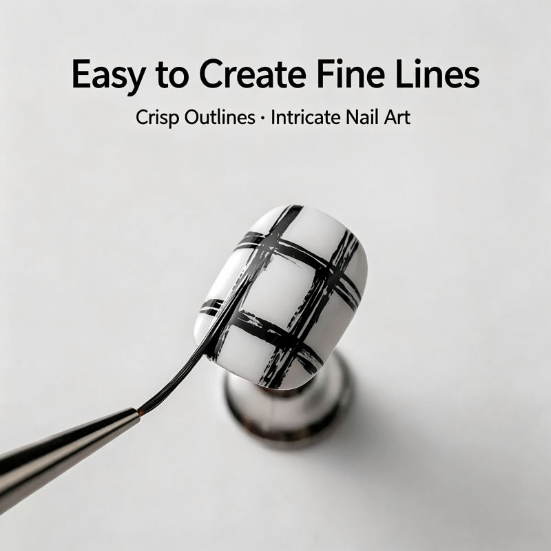 Ultrafijne nagellijnborstel 6- - Nail Fan Brush recensie en prijs