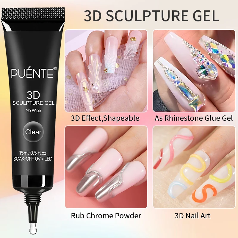 15ML Clear 3D Geen Veeg Sculpt - Nail Art Chrome recensie en prijs