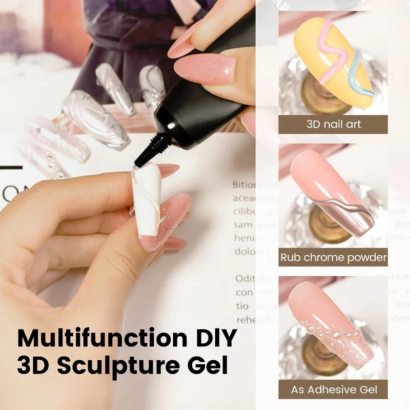 15ML Clear 3D Geen Veeg Sculpt - Nail Art Chrome recensie en prijs