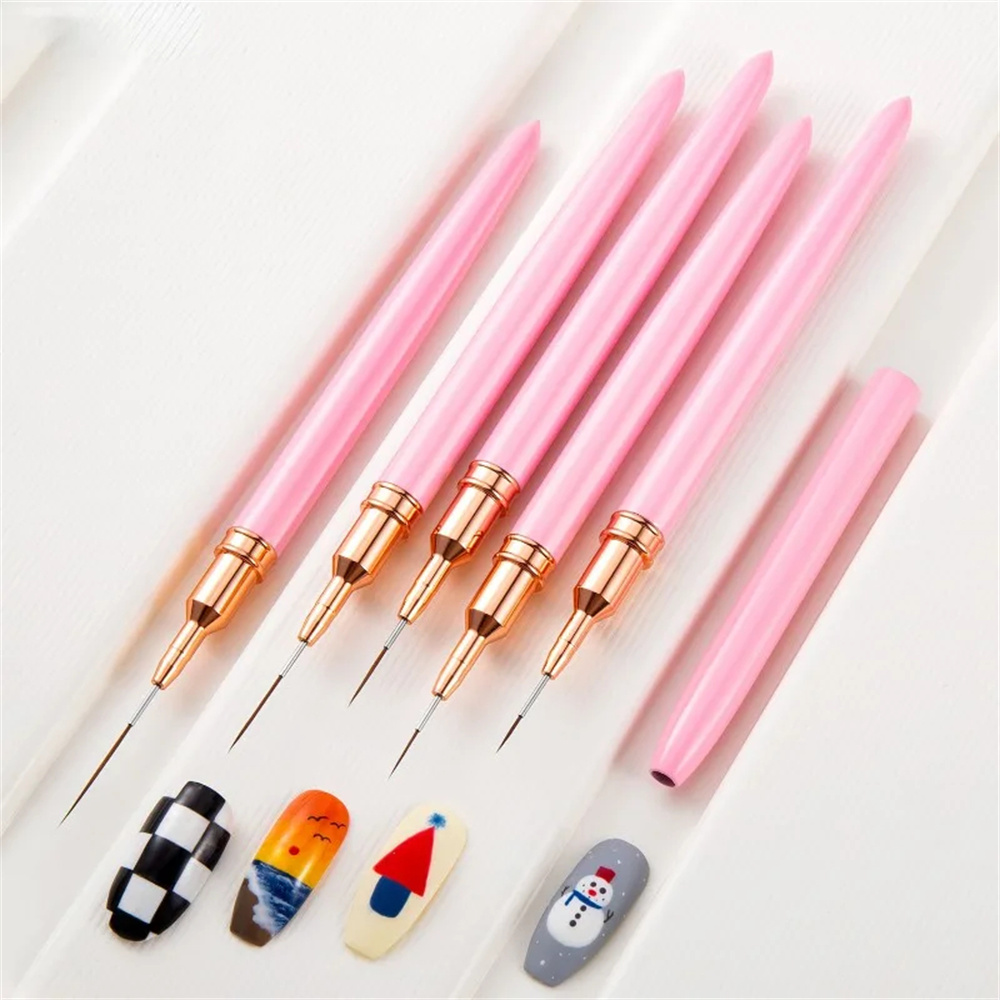 5-delige/1-set nagelkunst line - Nail Fan Brush recensie en prijs