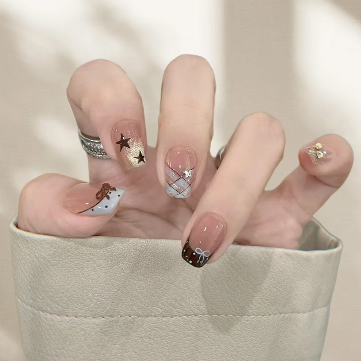 24 stuks herfststijl middellan - Nail Art Oval recensie en prijs
