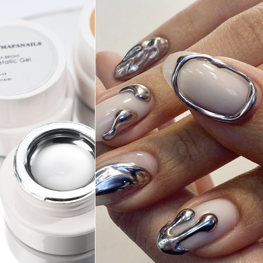 5ml Zilver Goud Metallic Gel N - Nail Art Chrome recensie en prijs