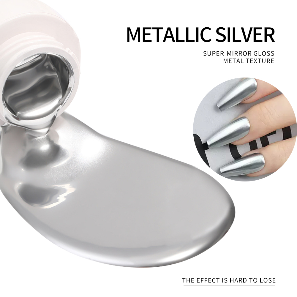 5ml Zilver Goud Metallic Gel N - Nail Art Chrome recensie en prijs