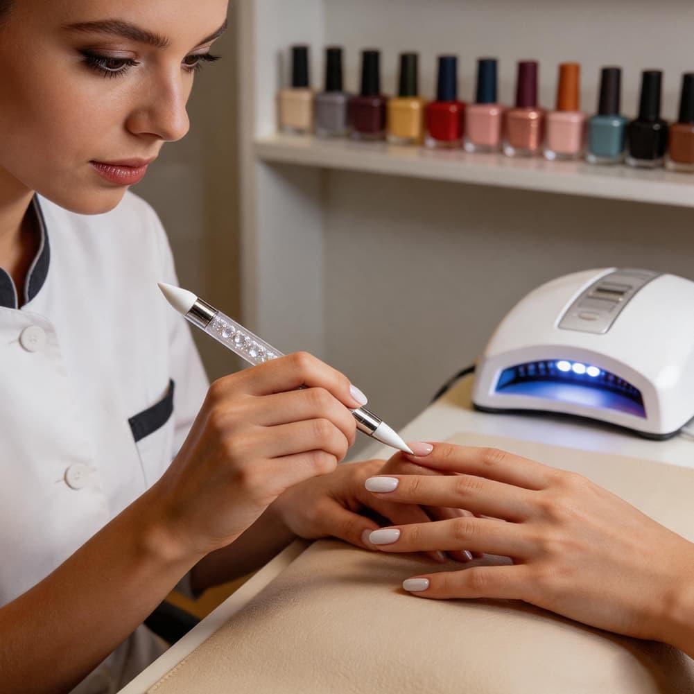Nail Art Dubbelkop Siliconen P - Nail Fan Brush recensie en prijs