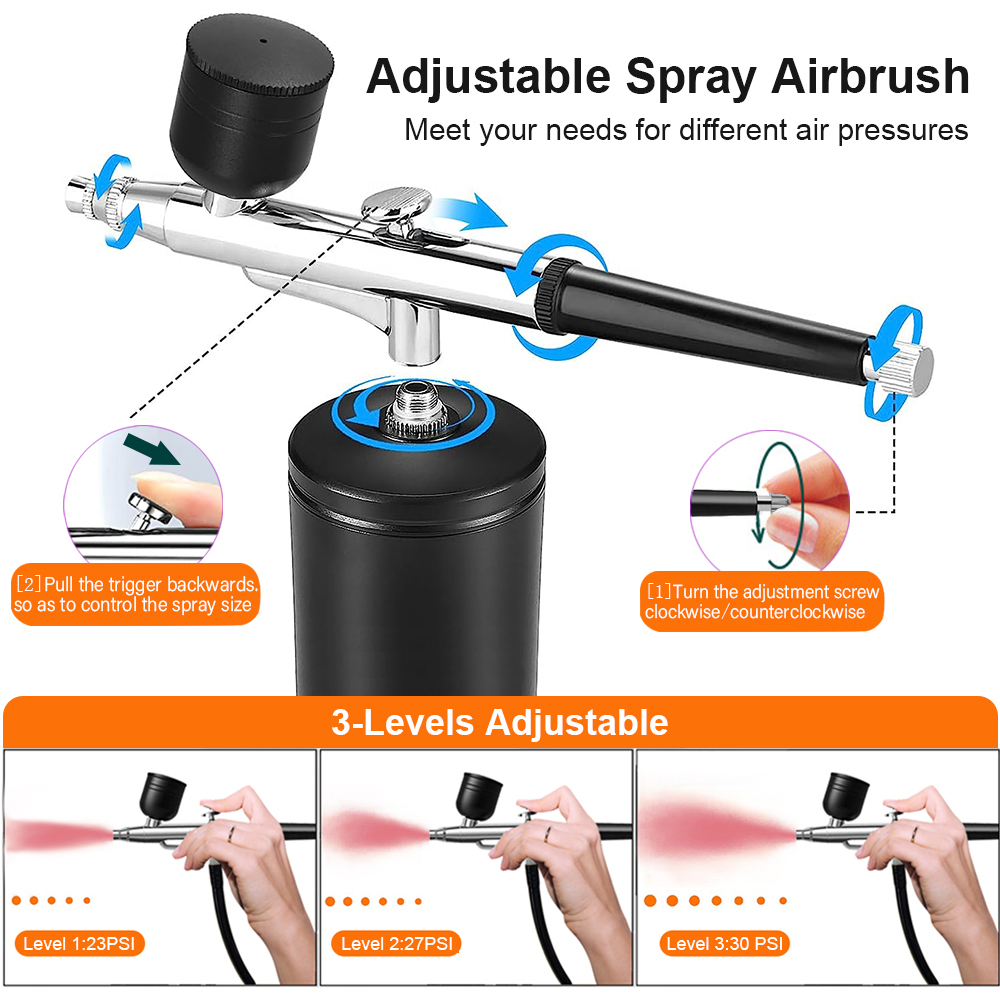 Airbrush-spijker met compresso - Nail Fan Brush recensie en prijs